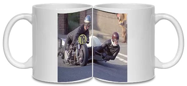 Idris Evans & Tim Matt (Imp) at White Gates: 1969 750 Sidecar TT