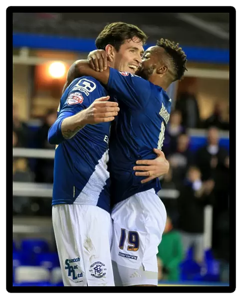 Birmingham City's Kyle Lafferty and Jacques Maghoma Celebrate First Goal vs. Brighton and Hove Albion (Sky Bet Championship)
