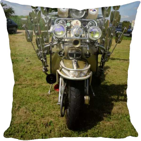 Lambretta scooter showing mod mirrors