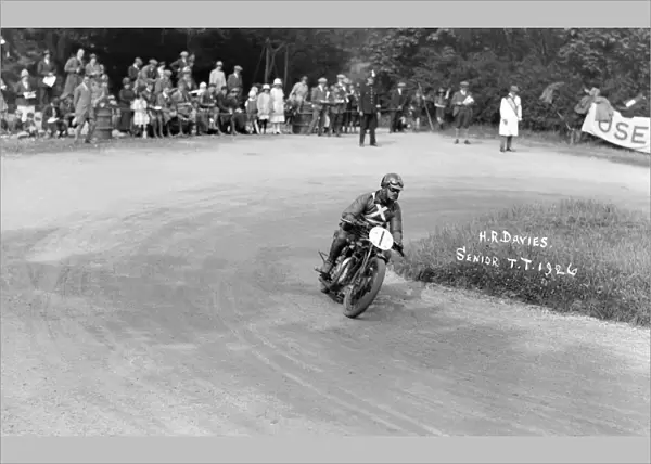 HRD, HR Davies during 1926 Isle of Man Senior TT race, Ramsey Hairpin 1926