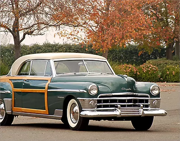Chrysler Town & Country Newport Coupe (Woodie), 1950, Green, white roof