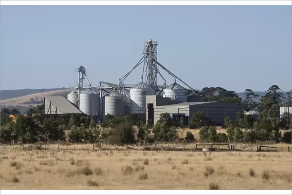 Grain silos, near Melbourne, Victoria, Australia, February
