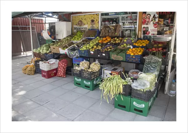 Green grocer shop sell fruit and veg - Bulgaria
