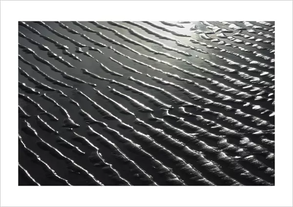 Sand Patterns - Abstract tidal patterns in sand from retreating tide - Lincolnshire, England