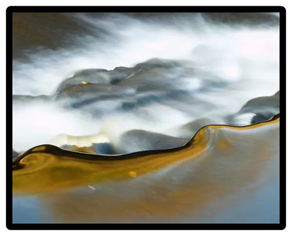 Abstract of cascade in mountain stream, Cumbria, England