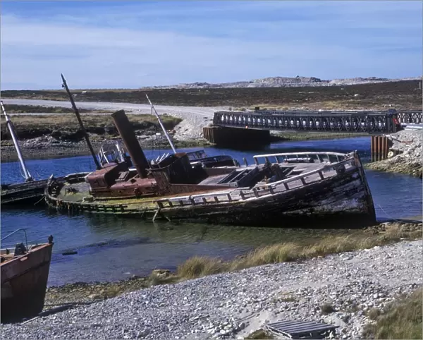 Falklands Shipwrecks on Falkland beach