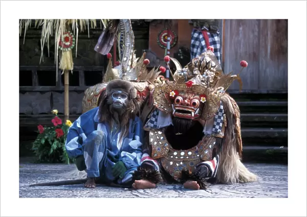 Indonesia Mythological Barong Dance performed at Batubulan, Bali