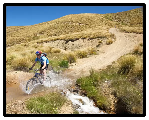 Mountain Bikers, Carrick Track, Carrick Range, Central Otago, South Island, New Zealand