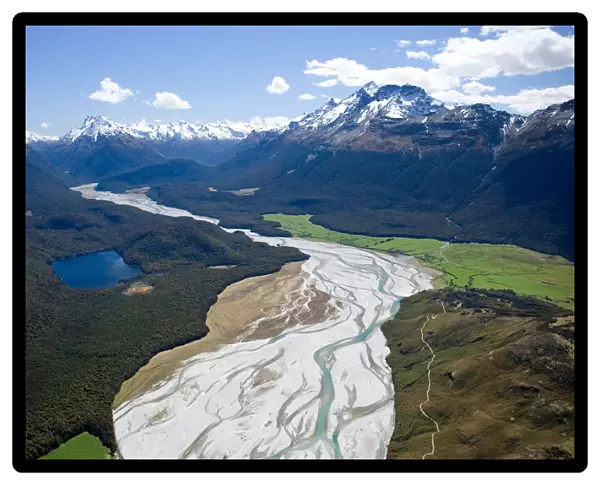 Dart River, near Glenorchy, South Island, New Zealand - aerial