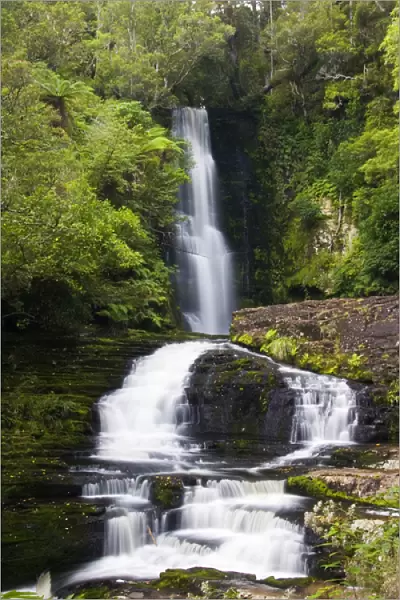 Catlins, Otago, New Zealand. Along the Catlins region, waterfalls and many other