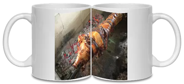 Pig Roast over pit barbeque, Old San Juan