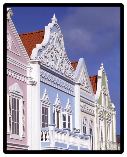 01. Caribbean, Aruba, Oranjestad. Dutch architecture