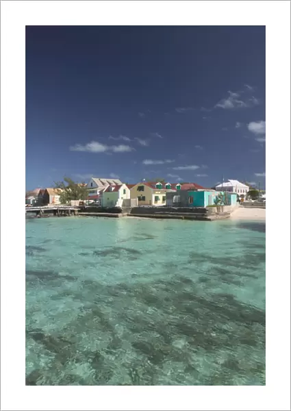 Caribbean, TURKS & CAICOS-Grand Turk Island-Cockburn Town: Front Street Buildings