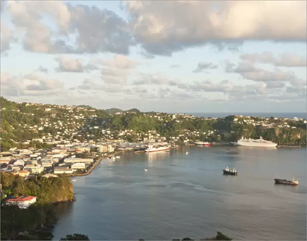Kingstown Harbour, St. Vincent & The Grenadines. Boudicca Fred Olsen Cruise Lines at dock
