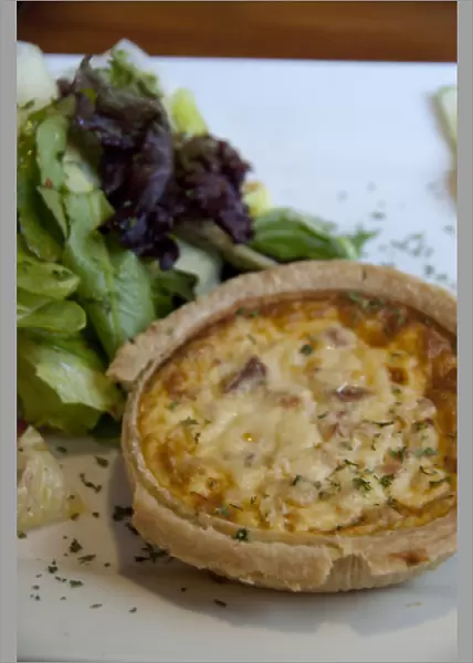 Canada, Quebec, Montreal. Typical Frence Canadian food, quiche Lorraine