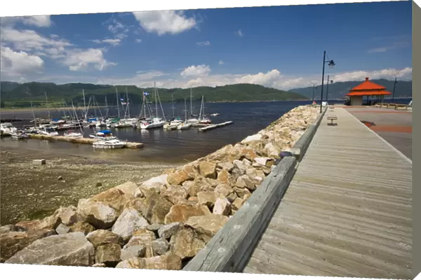 The harbor in the village of l Anse St. Jean on the Saguenay River