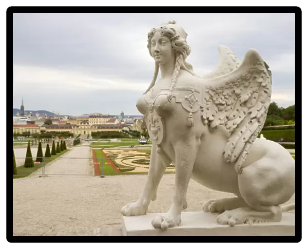 Sphinx statue at the Belvedere Palace grounds, Vienna, Austria