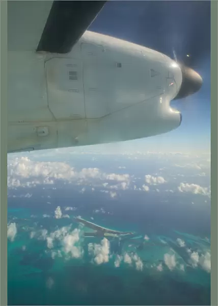 BAHAMAS- Atlantic Ocean & Crooked Islands seen from Inter-Island Airliner