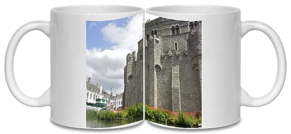 Europe, Belgium, Ghent. Gravensteen, the Castle of the Counts of Flanders, originally