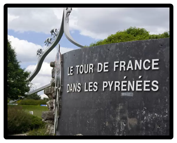 France, Aire des Pyrenees. Tour de France monument between Tarbes and Pau (aka Le