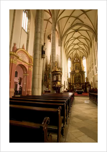 church interior, Czech Republic, Ceske Krumlov, World Heritage Site