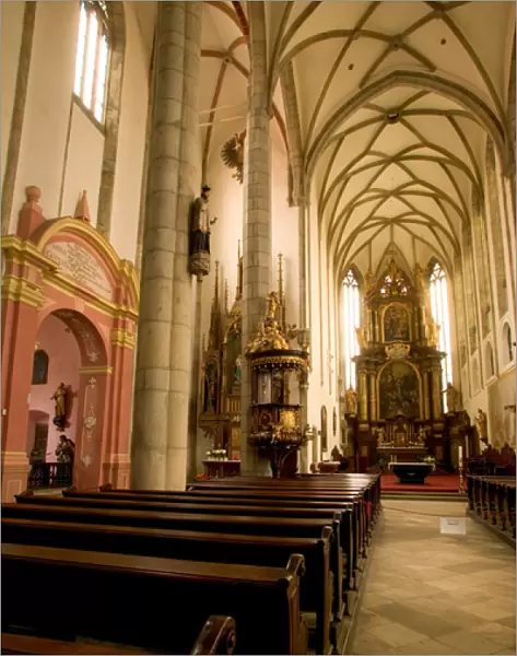 church interior, Czech Republic, Ceske Krumlov, World Heritage Site