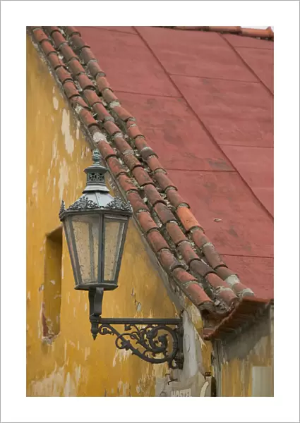 old street lamp, Czech Republic, Ceske Krumlov, World Heritage Site