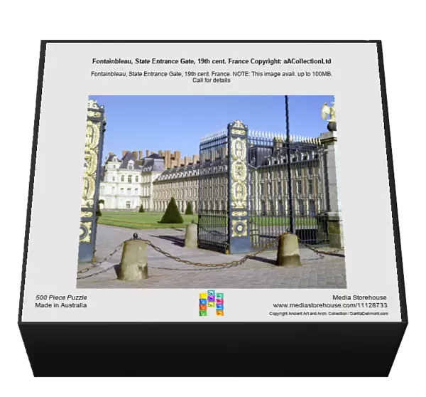 Fontainbleau, State Entrance Gate, 19th cent. France Copyright: aACollectionLtd