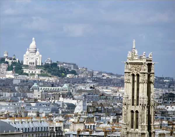 Paris view with Sacre Coeur and Montmartre France Copyright: aAC Ltd