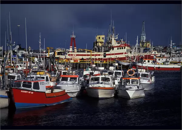 04. Europe, Iceland, Hafnarfjordur Harbor, Fishing Boats