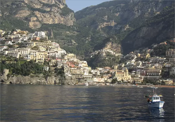 Europe, Italy, Amalfi Coast, Bay of Salerno, Positano