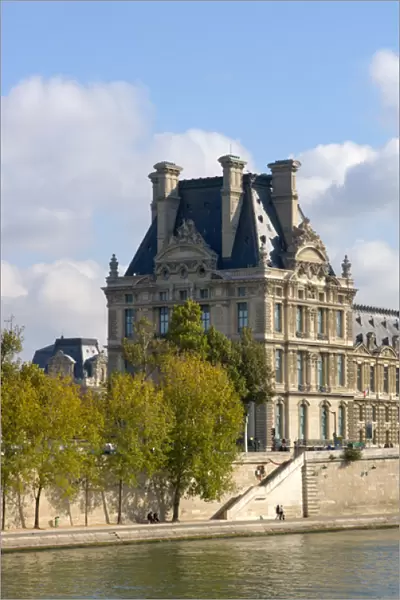 03. France, Paris, view of the Louvre Museum from the Left Bank
