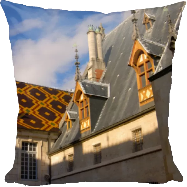 03. France, Burgundy, Beaune, rooftops of Hotel-Dieu (Editorial Usage Only)
