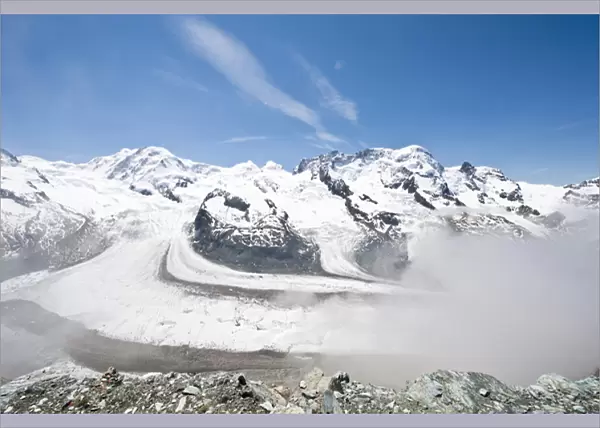 Gornergrat Peak, Switzerland. Monte Rosa Massif from Gronergrat
