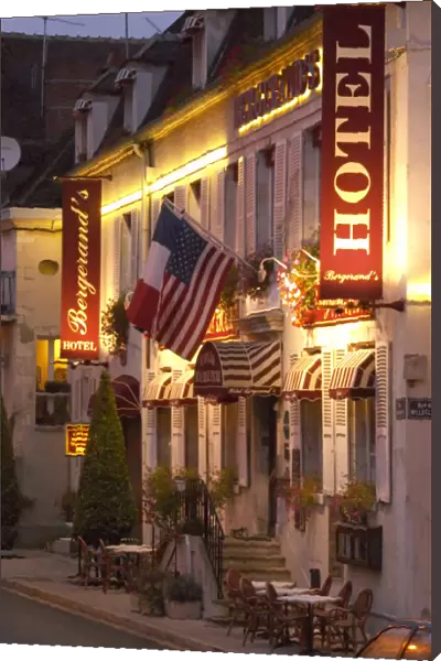 The Hotel Bergerands in the village of Chablis, Bourgogne