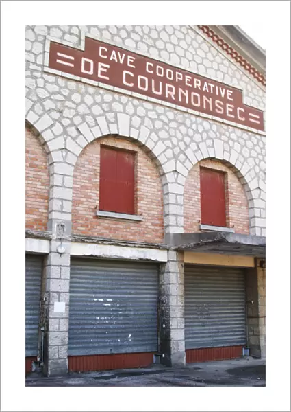 Cave Cooperative de Cournonsec. Gres de Montpellier. Languedoc. The winery building