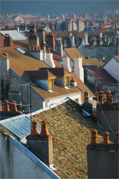 FRANCE-Jura-Doubs-BESANCON: Town Rooftops from Fort Griffon  /  Late Afternoon