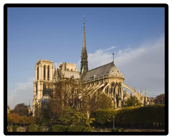 France, Paris, Notre-Dame cathedral, morning