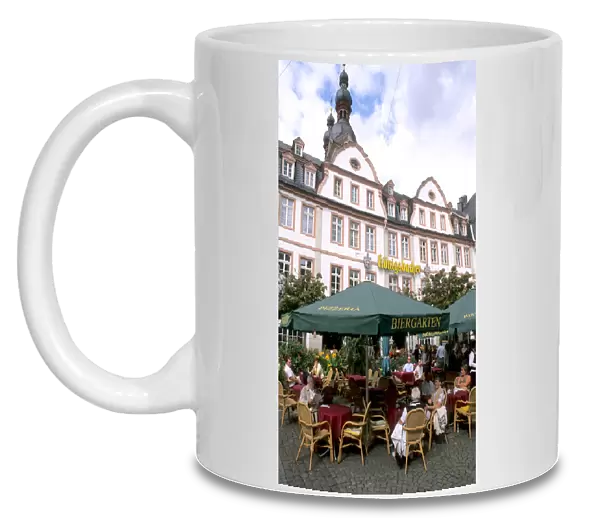Germany Koblenz Old Town by Rhine River Center cafes in Altstadt