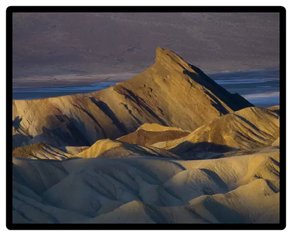 Mornings first light on Zabriskie Point and Death Valley Below. Death Valley N