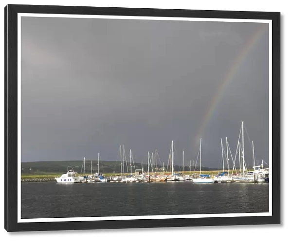 Dingle Harbour, Dingle Peninsula, Ireland, Boats, Rainbow