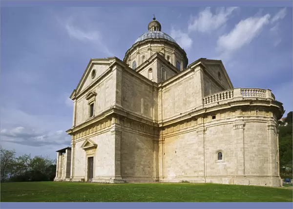 Europe, Italy, Montepulciano. Church of San Biagio. Credit as: Dennis Flaherty  / 