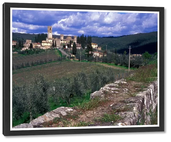 The Tuscan village of Badia a Passignano, Italy