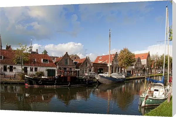 Scenic in quiet small town of Edam Holland outside of Amsterdam with great small peaceful feel