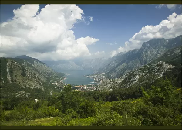 MONTENEGRO, Kotor. Southern Europes Deepest Fjord, Aerial View