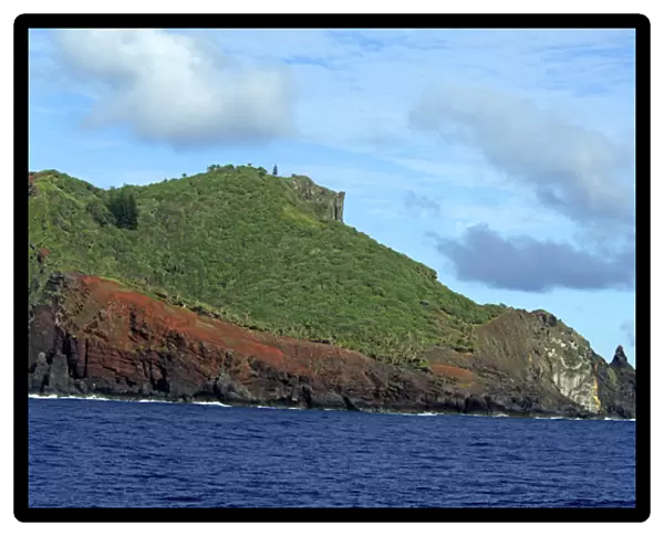 South Pacific, British Overseas Teritory, Pitcairn Island. Rocky coastline