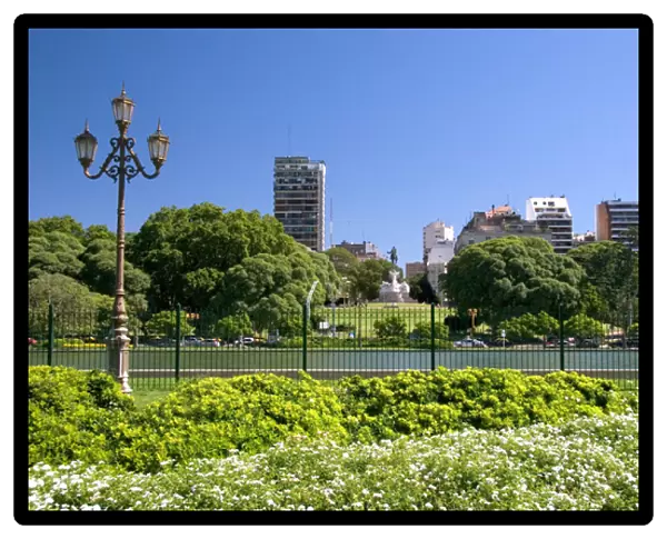 Parks along Avenida Libertador Buenos Aires, Argentina. argentina, south america