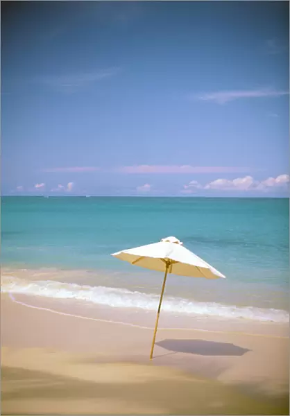 USA, Hawaii. Umbrella on beach