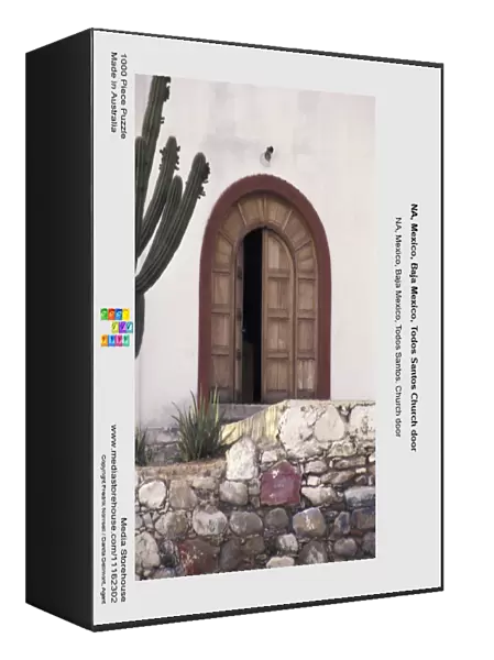 NA, Mexico, Baja Mexico, Todos Santos Church door