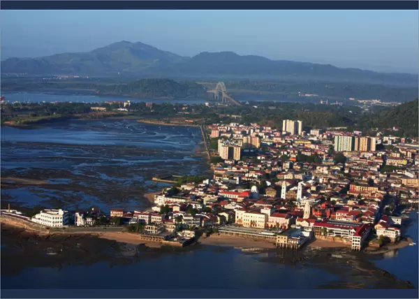 aerial view of Casco Viejo, the old colonial part of Panama City, Panama